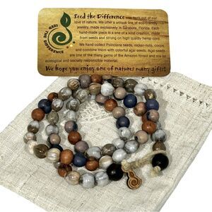 Seed the Difference Triple Wrap Handmade Seed Bead Bracelet